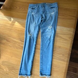 Adriano Goldschmeid AG women’s jeans aged denim size 28R 6 light wash